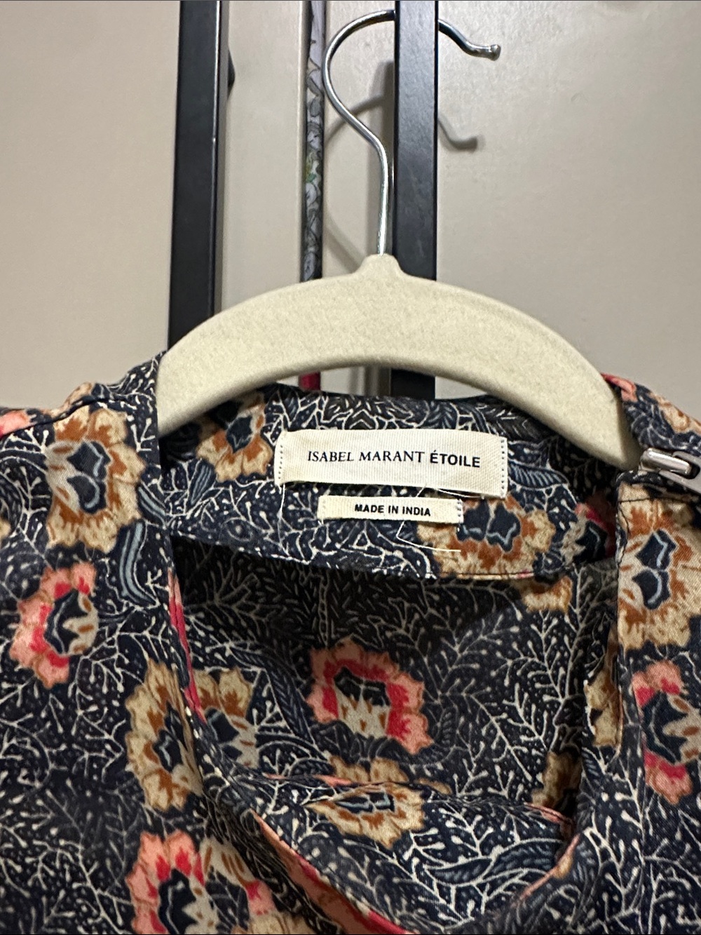 Isabel Marant Étoile Floral Midi Navy Pink Yellow Dress Size 34 - Picture 3 of 5